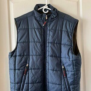 Vtg. Plugg Quilted Puffer Vest Reversible Men's size XL